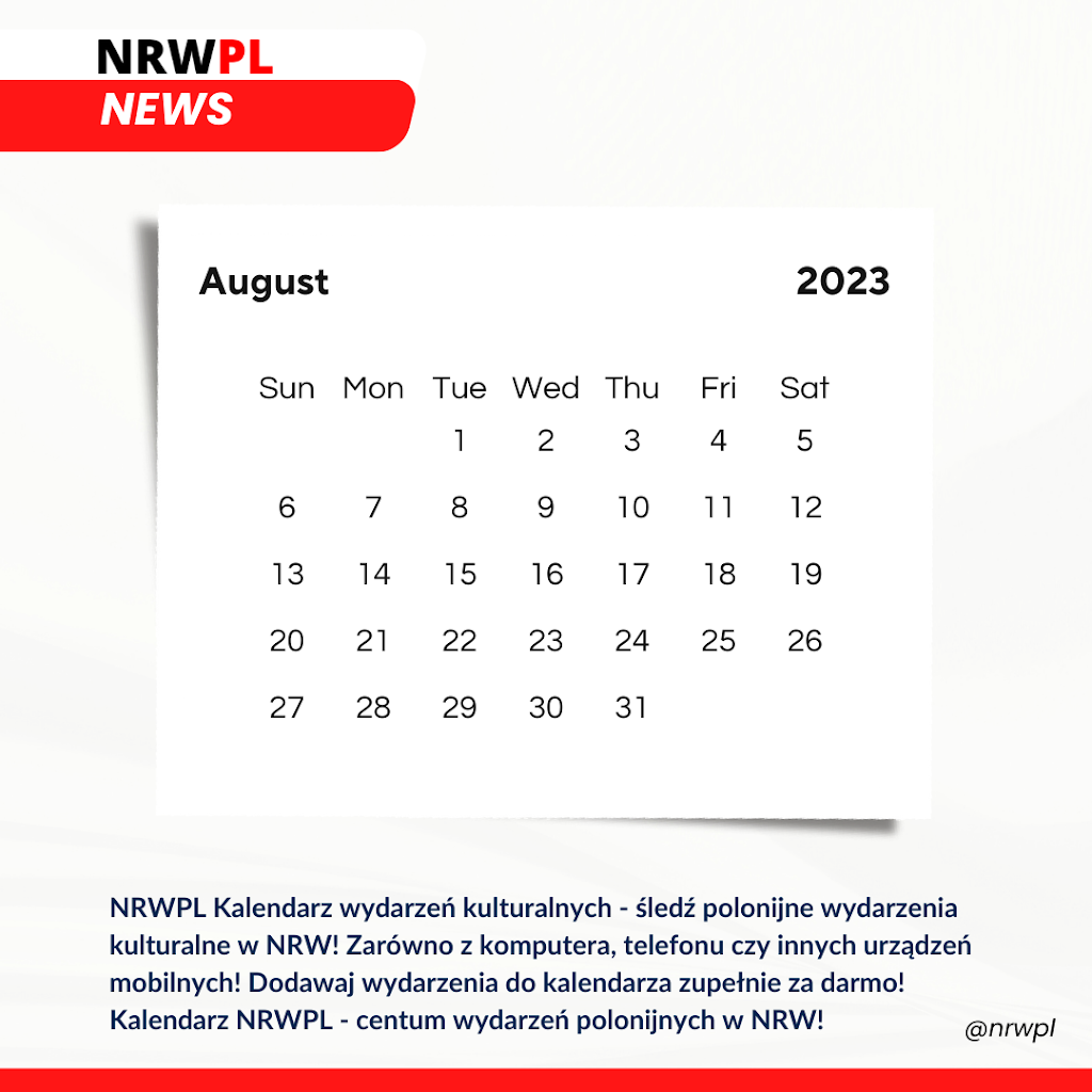 Read more about the article 🎭🎨 Kulturalna Eksplozja w NRW: Odkrywaj kalendarz wydarzeń polonijnych w NRW! 📅